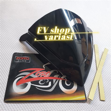 Jual Visor Vario Techno Old Karbon Hitam Kilap Merek Zoro Import