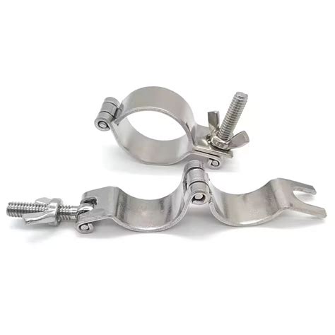 To Stainless Steel Sanitary Pipe Clamp Clips Support Tube