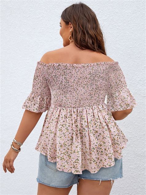 Schößchenbluse Mit Blümchen Muster Rüschen Aktuelle Trends Günstig