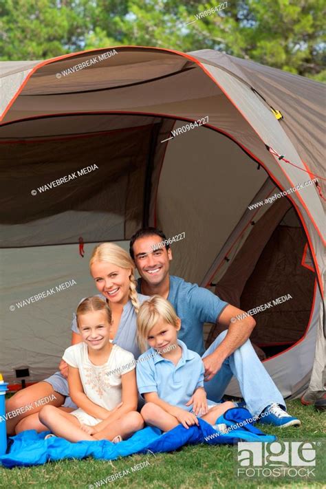 Family camping holiday, Stock Photo, Picture And Royalty Free Image. Pic. WR0964227 | agefotostock