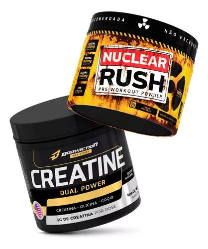 Creatina Dual Power 150g Pré Nuclear Rush Bodyaction Frete grátis