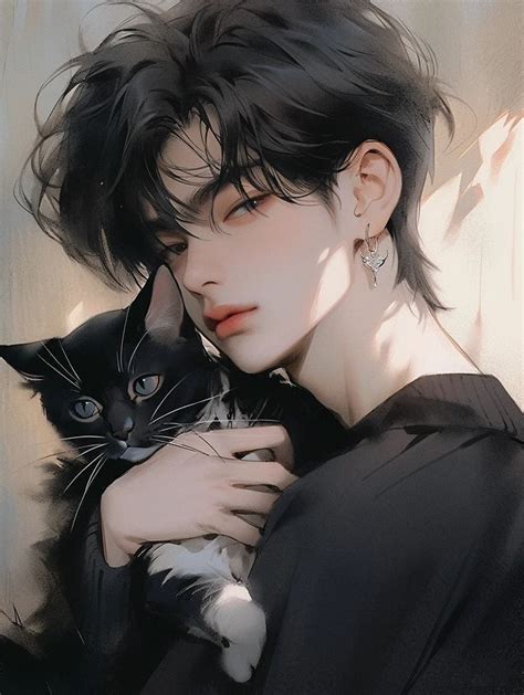 Pin By Road To Seoul On Arts Black Hair Anime Guy Handsome Anime