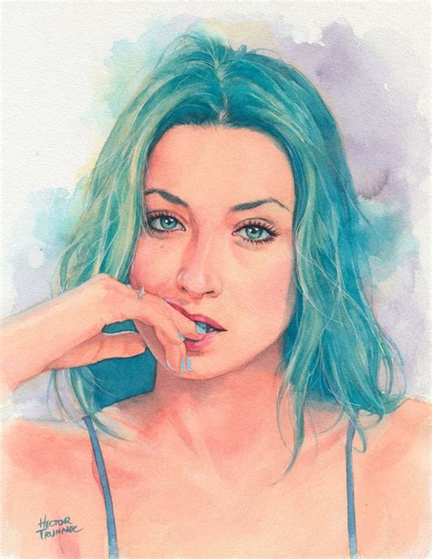 Watercolor Female Portrait At Getdrawings Free Download