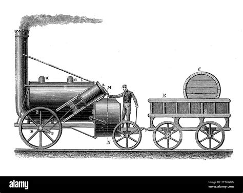 Stephenson S Rocket Early Steam Locomotive For The Liverpool And Manchester Railway Designed And