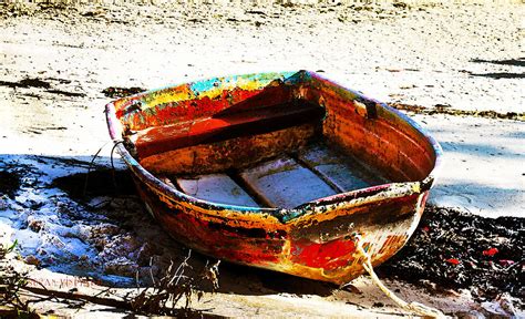 Rusty Boat On The Beach Photograph By Susan Vineyard Pixels