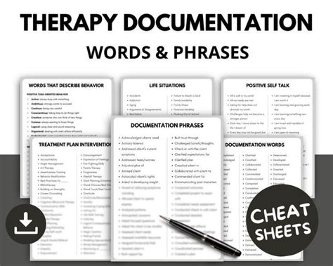 Therapy Words And Phrases Clinical Documentation Terms Case Manager