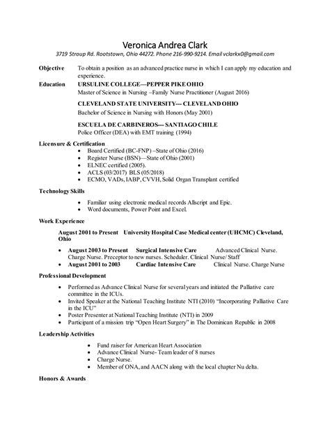 Veronica Clark Resume Pdf