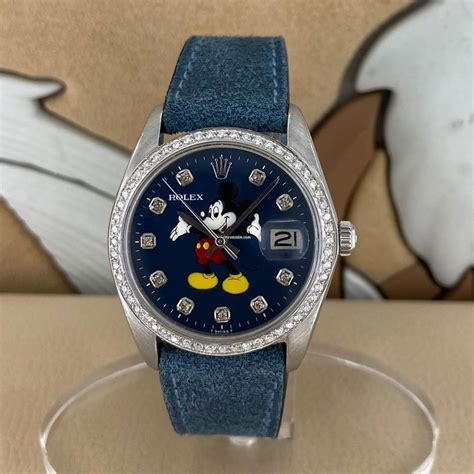 Rolex Precision Quadrante Custom Aftermarket Mickey Mouse For 3 972