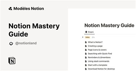 Notion Mastery Guide Mod Le Notion