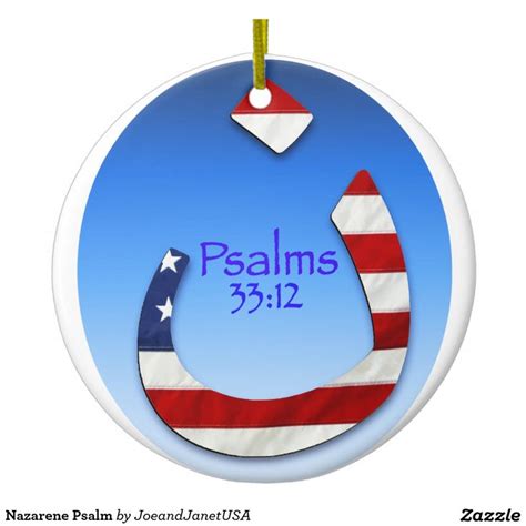 Nazarene Psalm Double Sided Ceramic Round Christmas Ornament Christian Christmas T