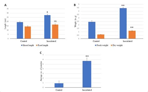 A Eeect Of Bioinoculant On The Shoot And Root Lengths B Shoot Fresh