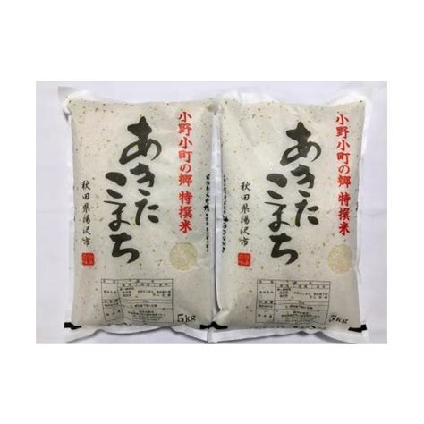 ふるさと納税 秋田県 湯沢市 【12月27日入金確認分まで年内発送】【令和5年産米】小野小町の郷特撰米あきたこまち 5kg×2袋 B5