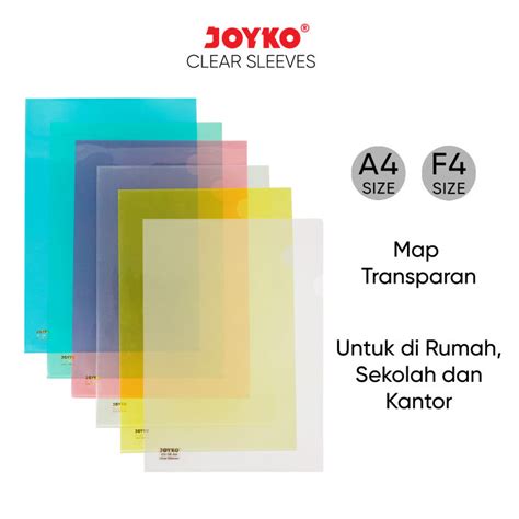 Clear Sleeves Map L Bening Transparan Joyko CS 10 A4 2335 F4 Lazada