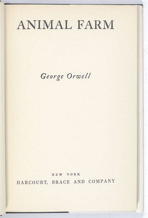 Animal Farm George Orwell First Edition