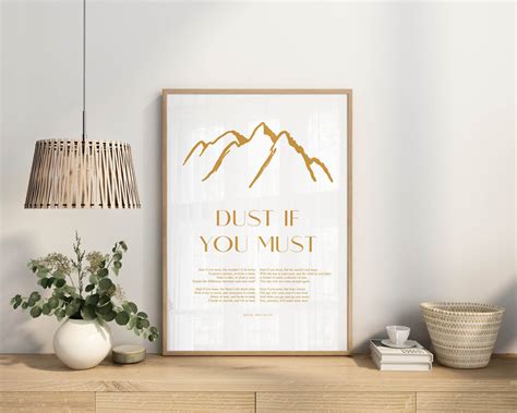 Dust If You Must Poem Digital Download - Etsy