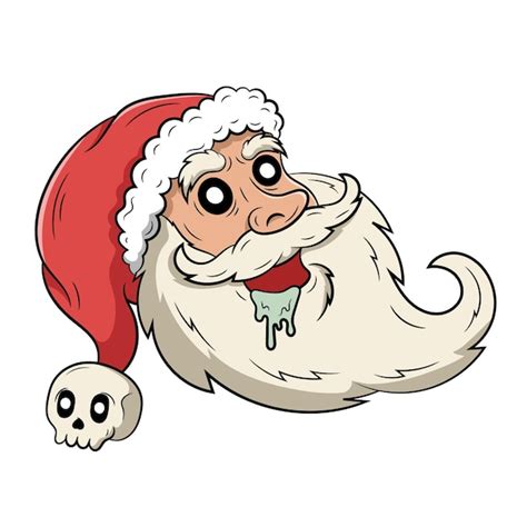 Premium Vector | Creepy santa claus