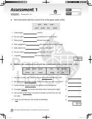 Pan Lloyds 26 Week English Consolidation Practice Grammar Assessment 1