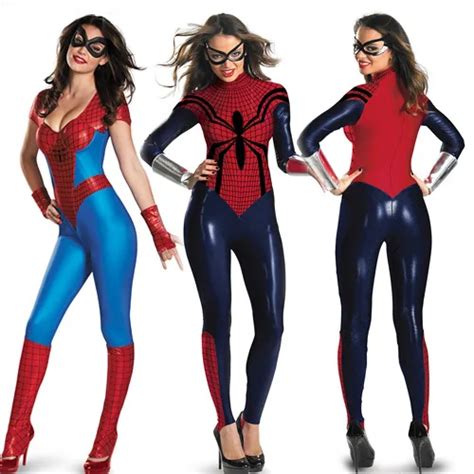 Halloween Women Spider Man Spider Man Leotard Costume Super Hero Spider Woman Cosplay Superwomen