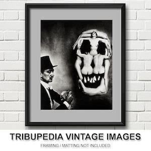 Rare Salvador Dali Skull Of Nudes B W Photograph Naked Women