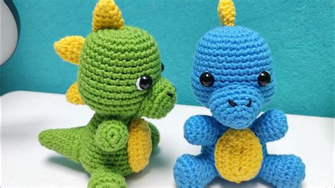 Dinosaurio Amigurumi Dinosaurio Tejido A Crochet Dino Amigurumi Youtube