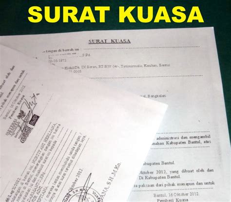 Contoh Surat Kuasa Untuk Berbagai Keperluan