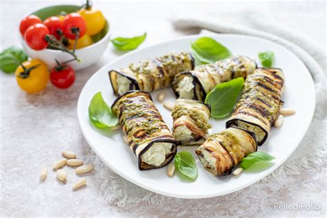 Involtini Freddi Di Melanzane Con Pesto E Ricotta Veloci E Gustosi