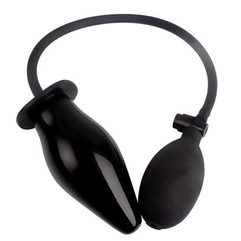 PLUG Black Plug Anal Gonflable En Silicone Pour Femmes Et Hommes