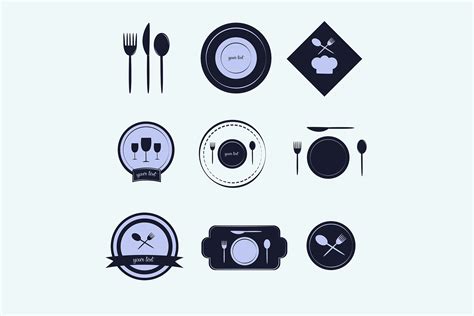 Restaurant Logos Black and White Graphic by april_arts · Creative Fabrica