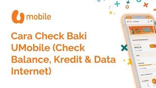 U Mobile Cek Baki Ways To Check U Mobile Balance Ropuni Pandan Asem