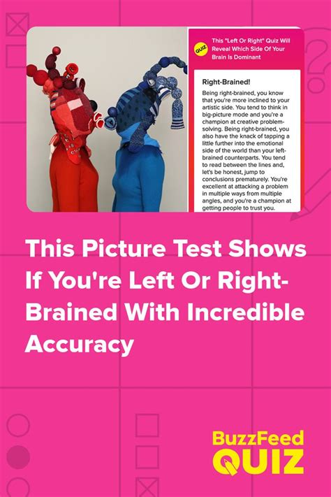 The Front Cover Of This Picture Test Shows If Youre Left Or Right Brained With Incredible