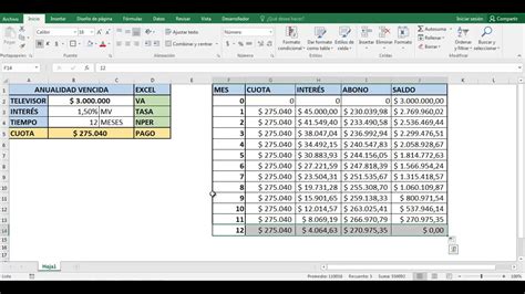 Tabla De Amortizacion Excel