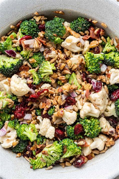 Easy Broccoli Cauliflower Salad Simply Quinoa