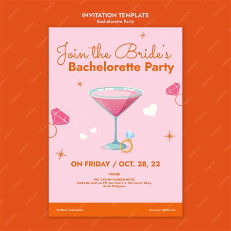 Free Printable Bachelorette Party Invitations Templates