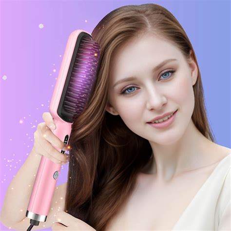 Jrocdr Hair Straightening Comb Volume Straight Hair Straightening Curling 2 In 1 Function Device