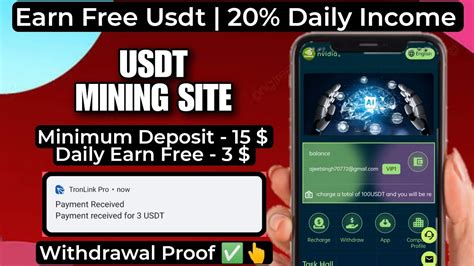 New Usdt Mining Site Usdt Earning Site Trx Usdt Mining App Cloud