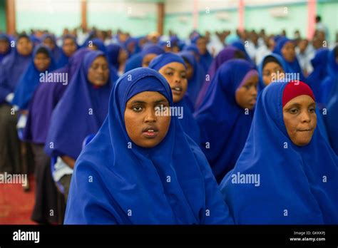 Parts of the Female Somali Police Force attend an opening training ...