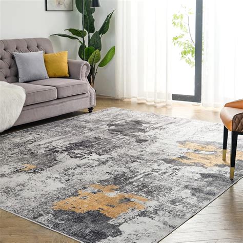 Amazon Oigae Washable Rug X Abstract Modern Area Rugs With Non