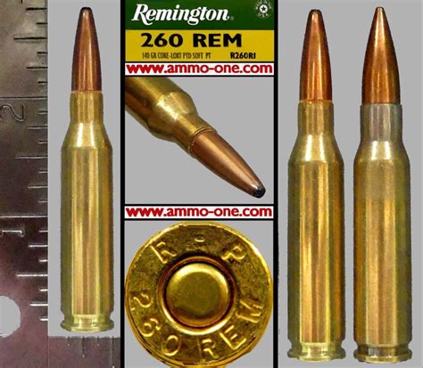 .260 Remington "R-P"H/S by Remington, 140 gr JSP, One Cartridge not a ...