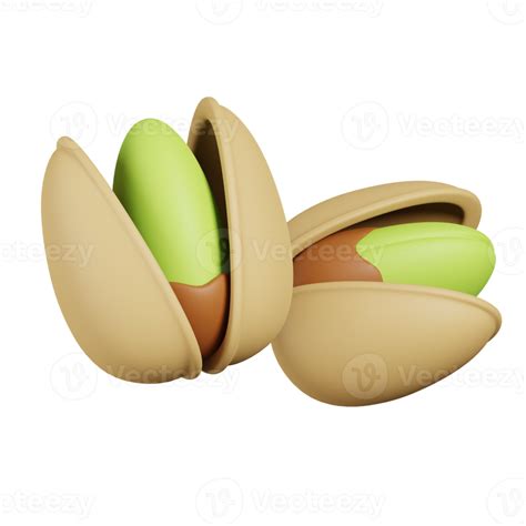 Pistachios Isolated D Render Of Nuts Seeds And Grains Icon Png