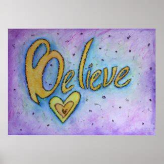 Believe Word Art Inspirational Painting - DonnaBellas Angels