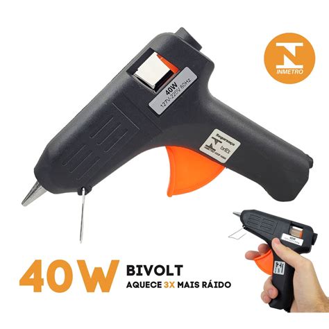 Pistola Cola Quente Revolver Bivolt 40w Grande Aplicador Shopee Brasil