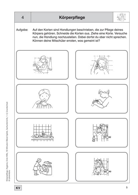 Körper Und Gesundheit · Arbeitsblätter · Grundschule · Lehrerbüro