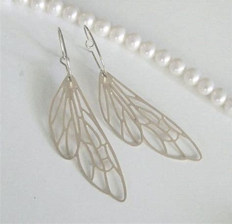 Dragonfly Wing Earring Silver Or Brass Mothers Day Gift Butterfly