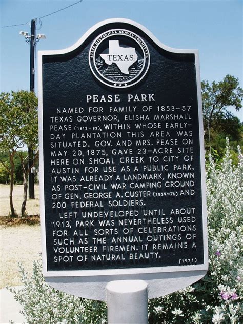 Pease Park - TEXAS HISTORICAL MARKERS