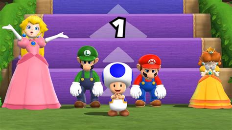 Mario Party 9 Step It Up 7 Wins Peach Vs Luigi Vs Mario Vs Daisy Youtube