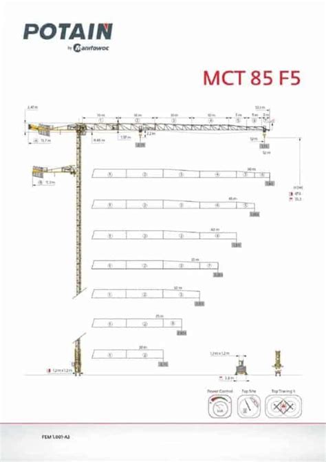 Potain MCT 85 Load Chart Specification Cranepedia