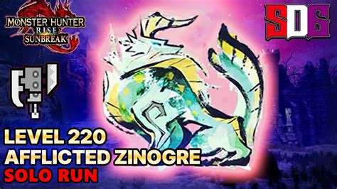 Monster Hunter Rise Sunbreak Level 220 Afflicted Zinogre Ice