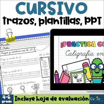 Caligraf A Escritura Cursiva Cursive Handwriting In Spanish Tpt