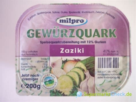 milpro Gewürzquark Zaziki Preis Angebote Kalorien Nutri Score