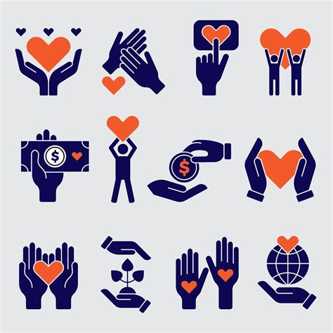 Volunteers Icon Hands Hearts Donation Charity Natural Symbols Of Good By Onyx Thehungryjpeg